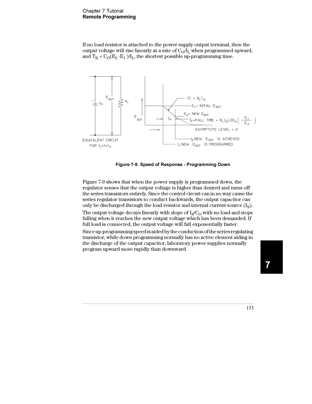 Agilent Technologies E3632A manual 153, Speed of Response Programming Down 