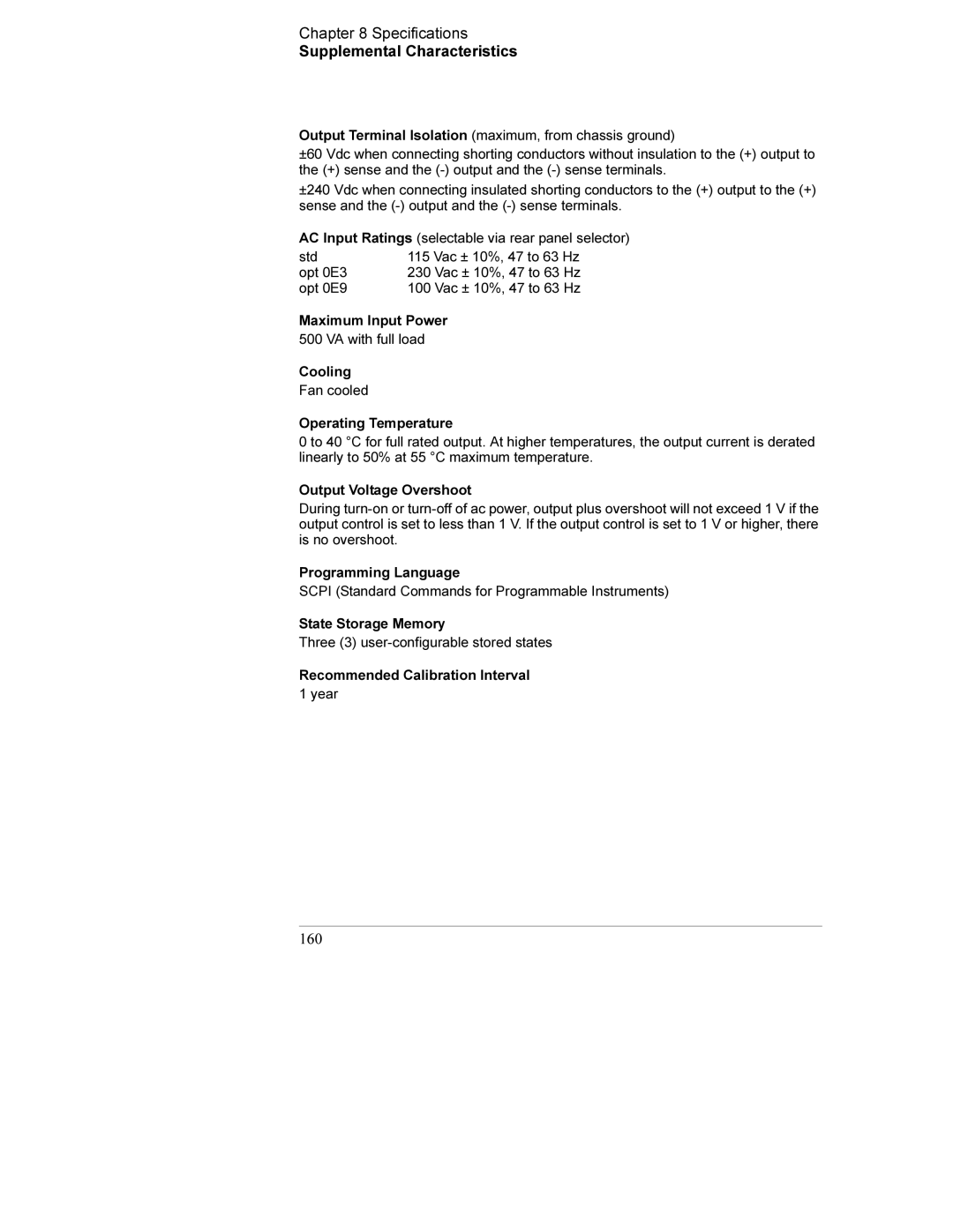 Agilent Technologies E3632A manual 160 