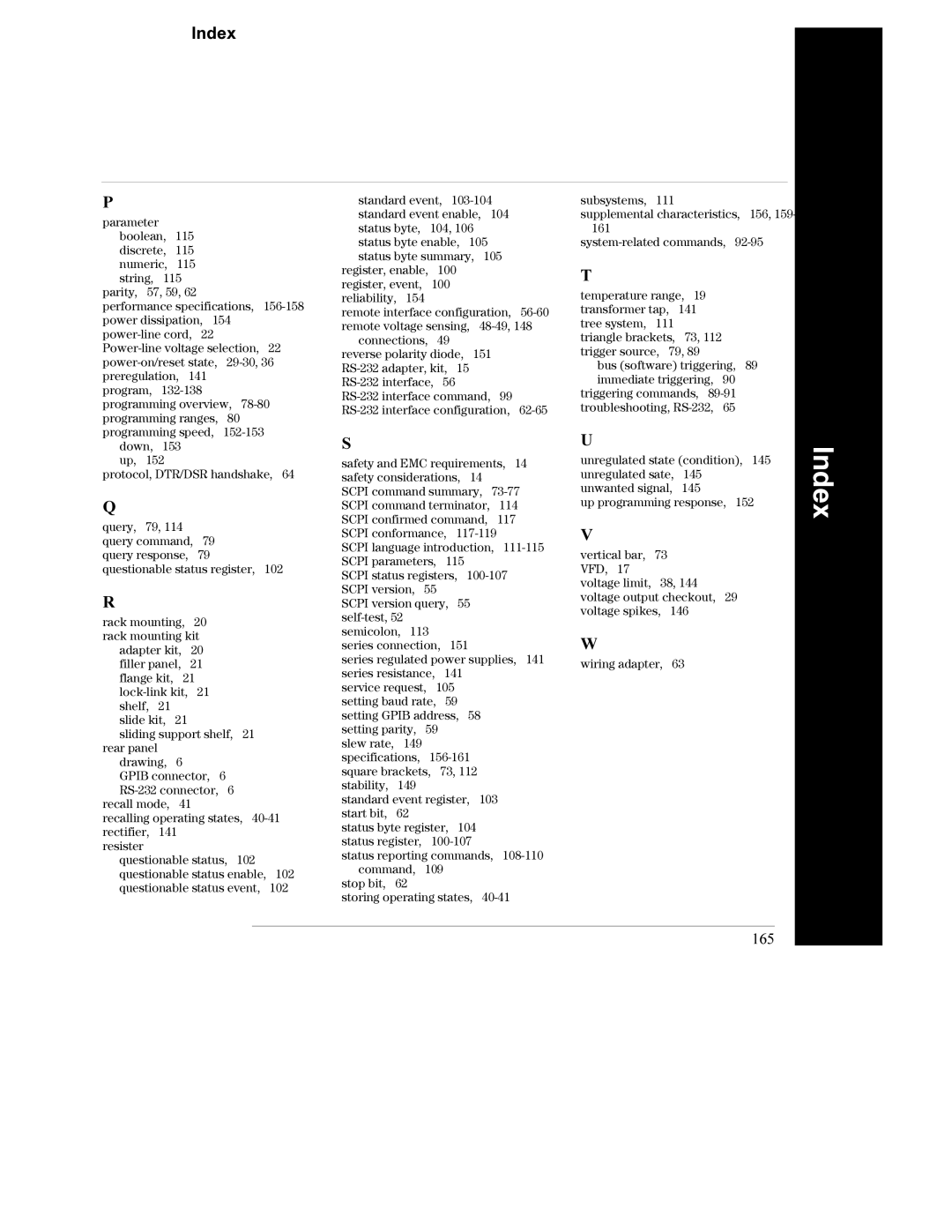 Agilent Technologies E3632A manual 165 