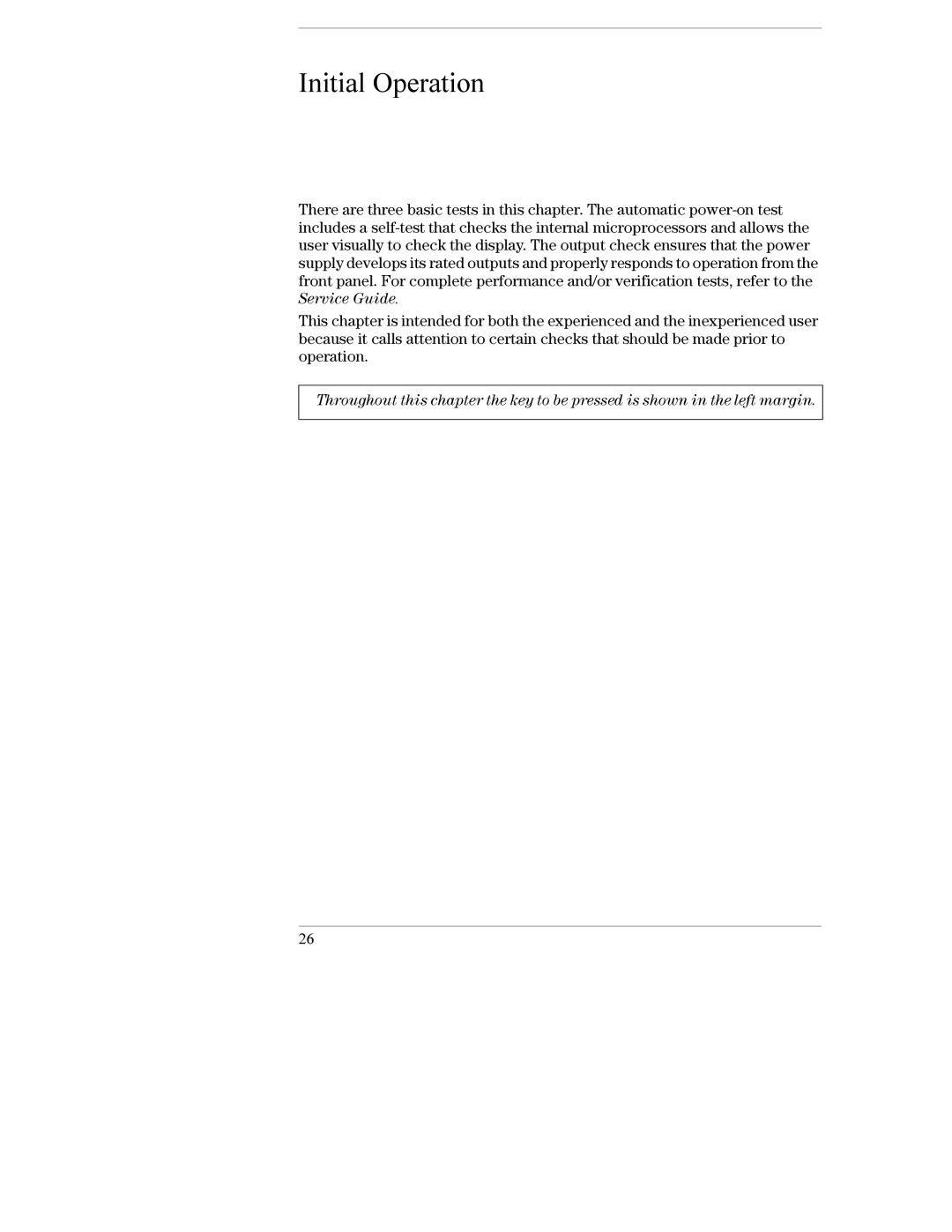 Agilent Technologies E3632A manual Initial Operation 