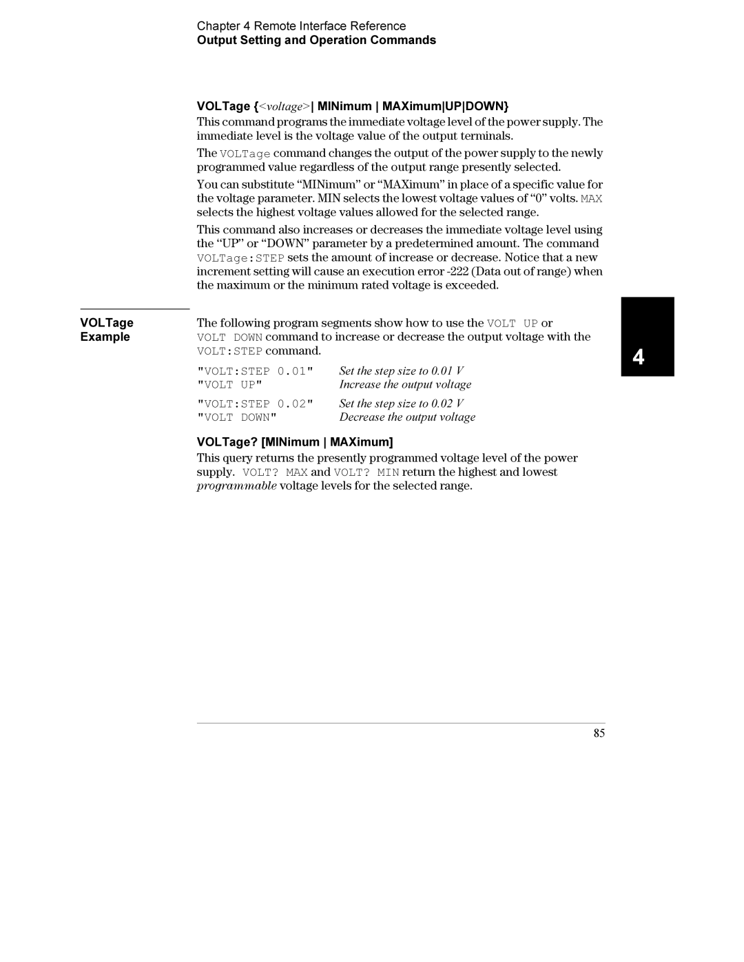 Agilent Technologies E3632A manual Volt UP, Volt Down 