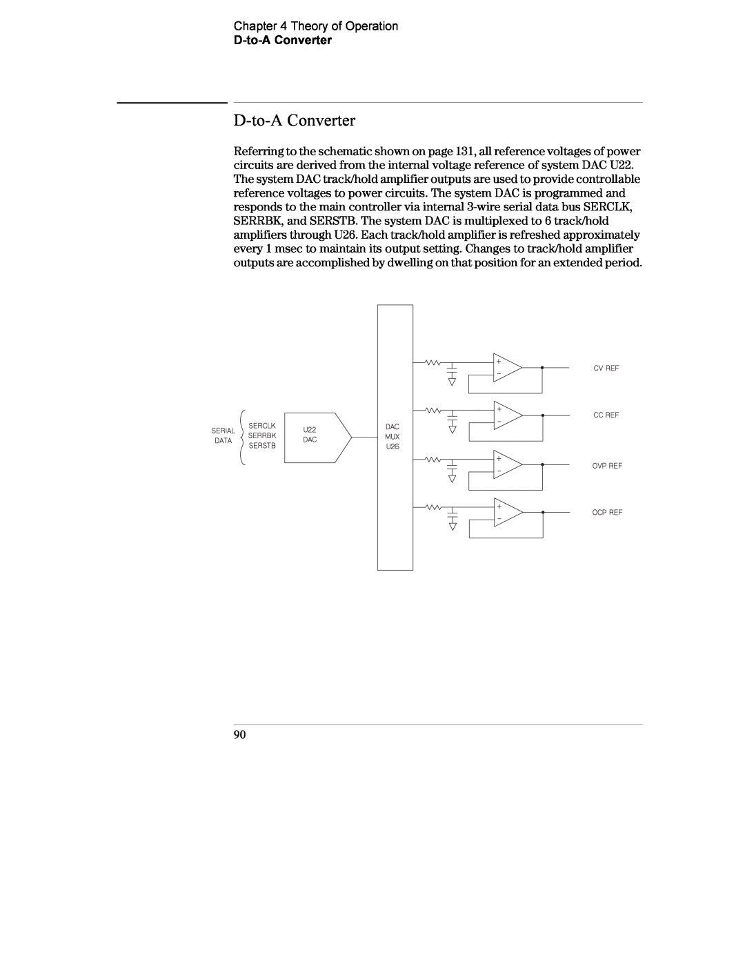 Agilent Technologies E3634A, E3633A manual Theory of Operation D-to-A Converter 