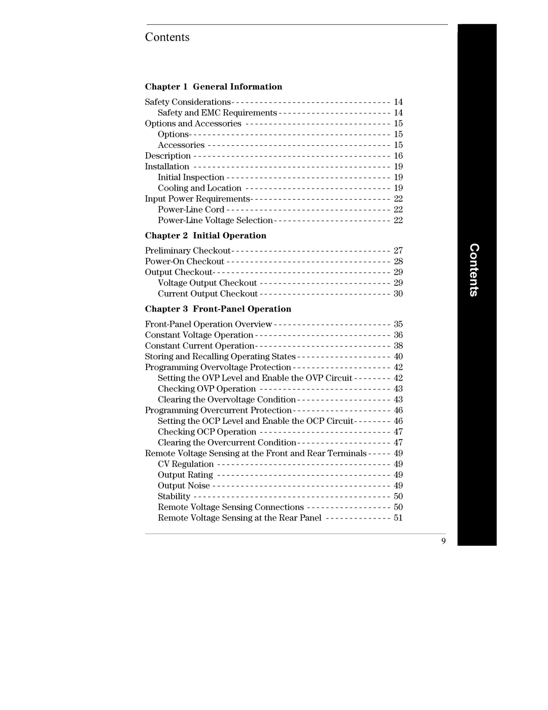 Agilent Technologies E3633A, E3634A manual Contents 