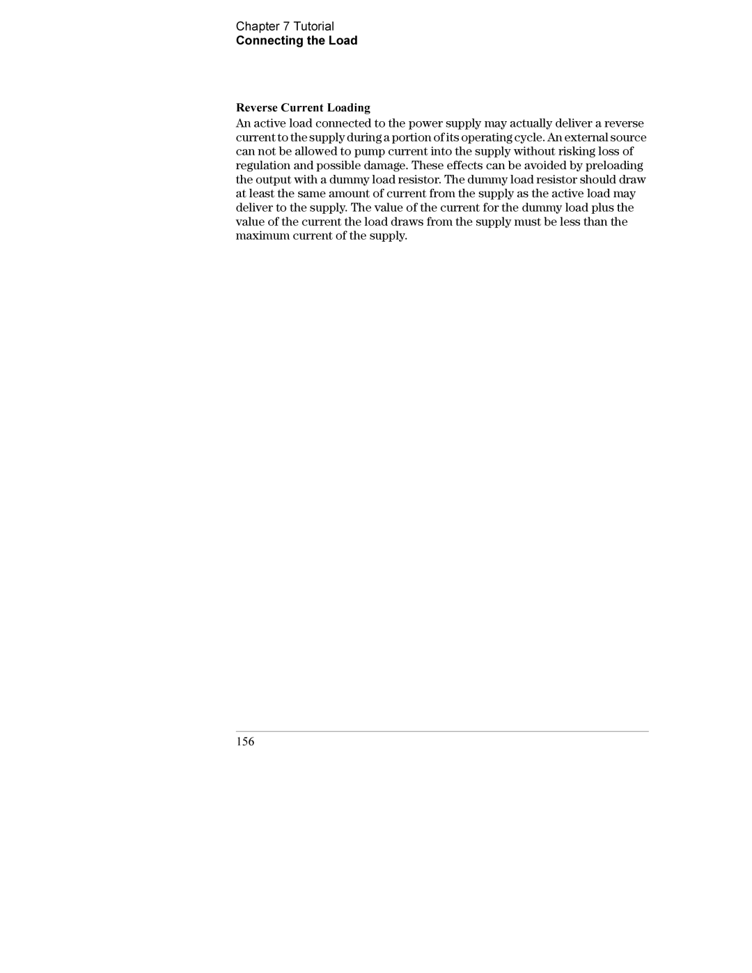 Agilent Technologies E3634A, E3633A manual Tutorial Connecting the Load Reverse Current Loading, 156 