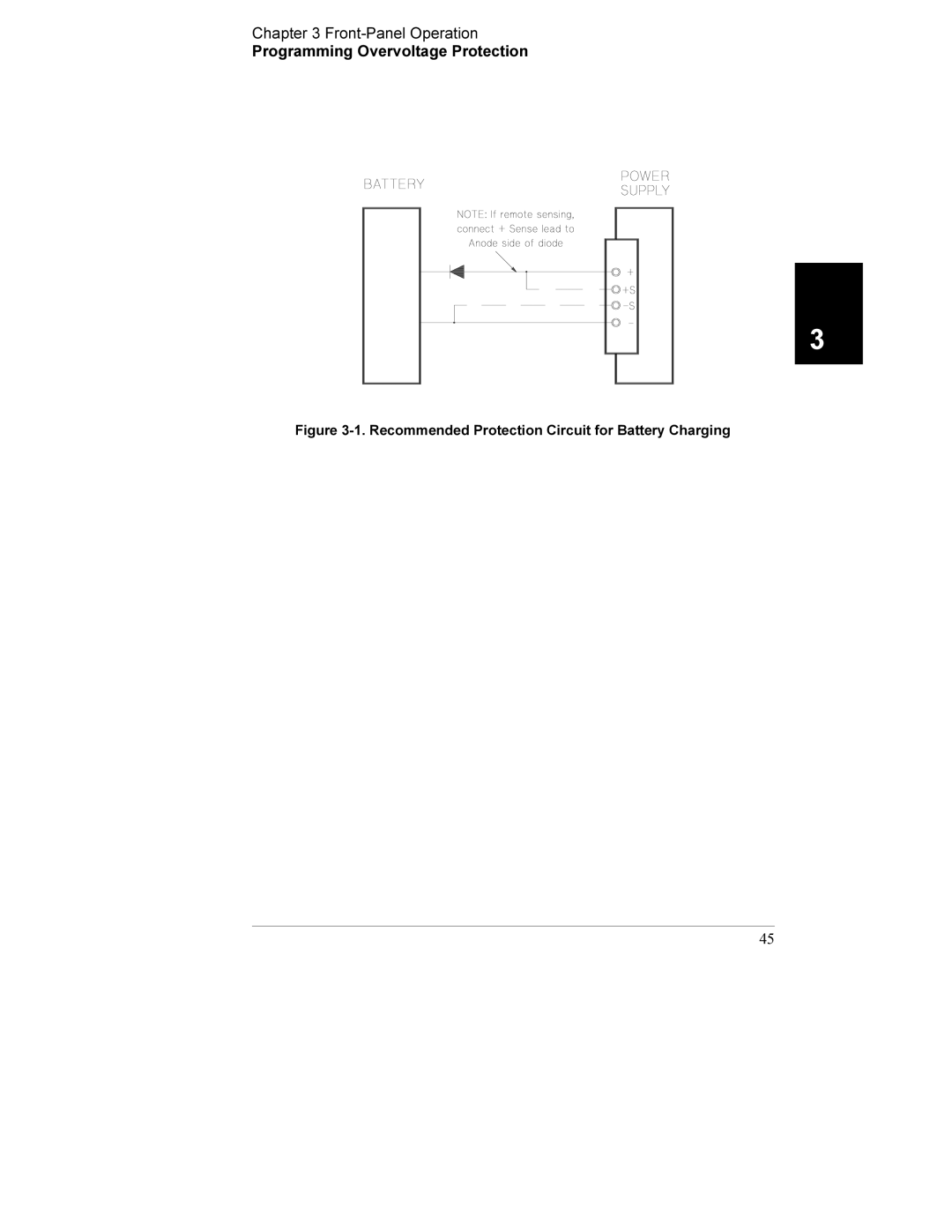 Agilent Technologies E3633A, E3634A manual Recommended Protection Circuit for Battery Charging 