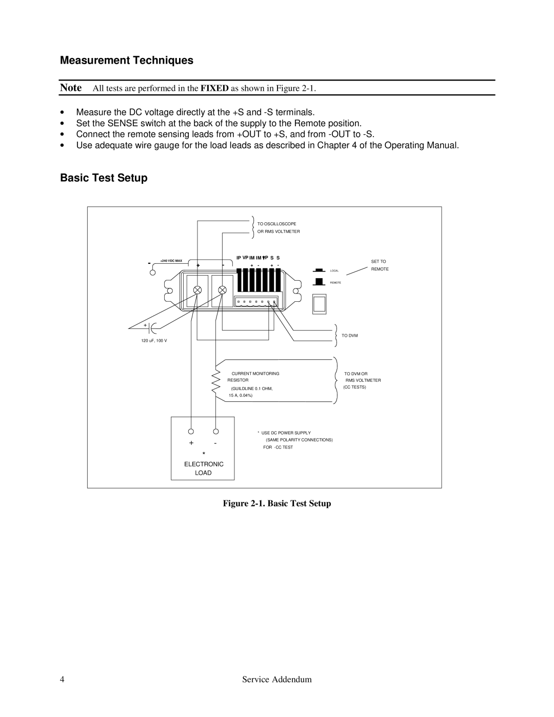 Agilent Technologies E4351B, E4350B service manual Measurement Techniques, Basic Test Setup 