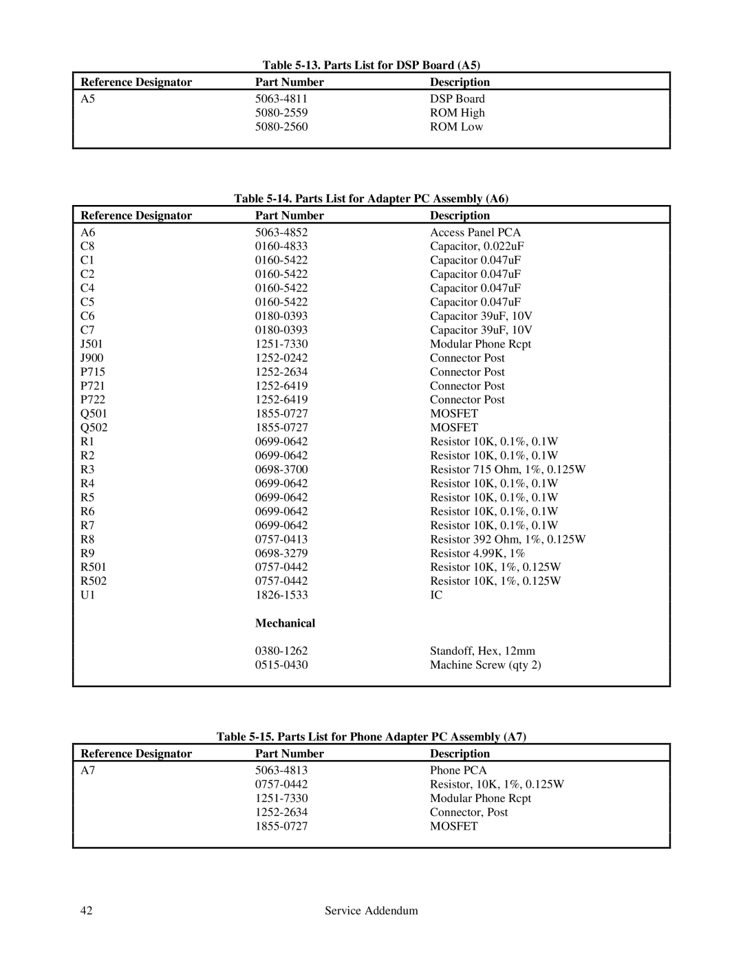 Agilent Technologies E4351B, E4350B service manual Mechanical 