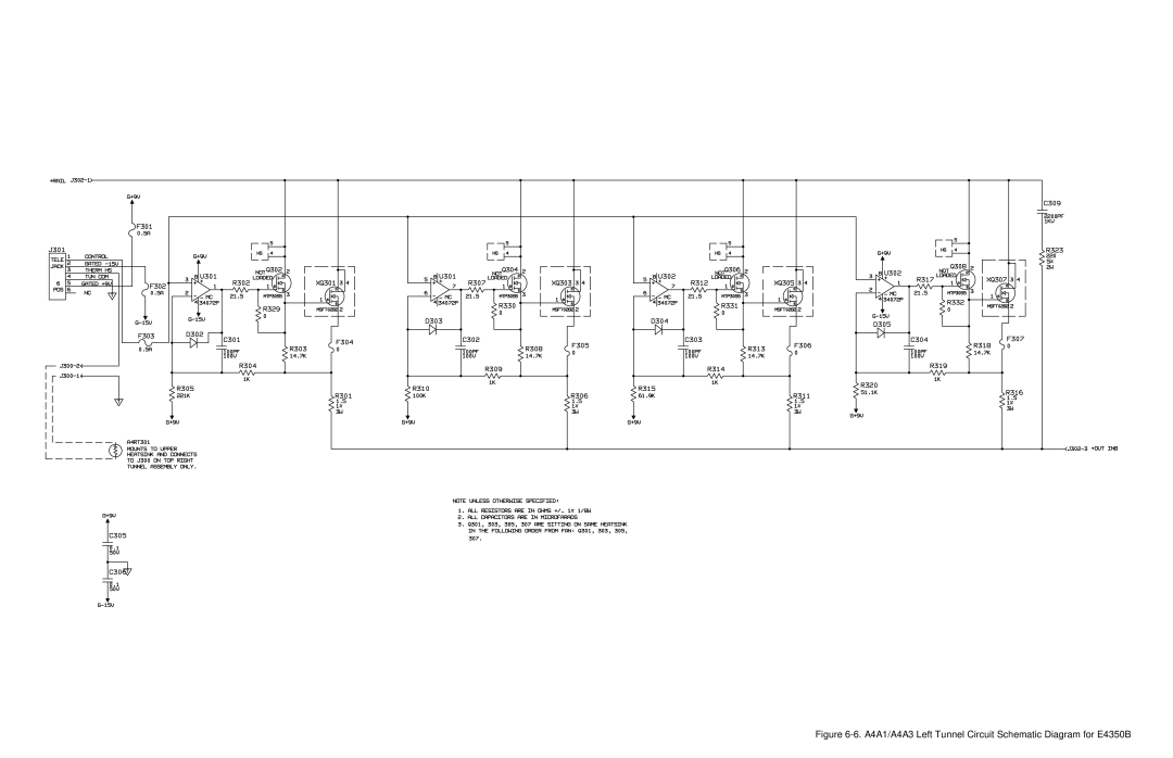 Agilent Technologies E4351B service manual A4A1/A4A3 Left Tunnel Circuit Schematic Diagram for E4350B 