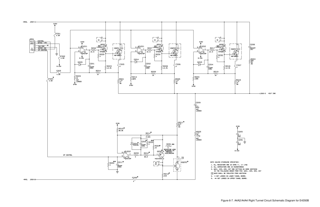 Agilent Technologies E4351B service manual A4A2/A4A4 Right Tunnel Circuit Schematic Diagram for E4350B 