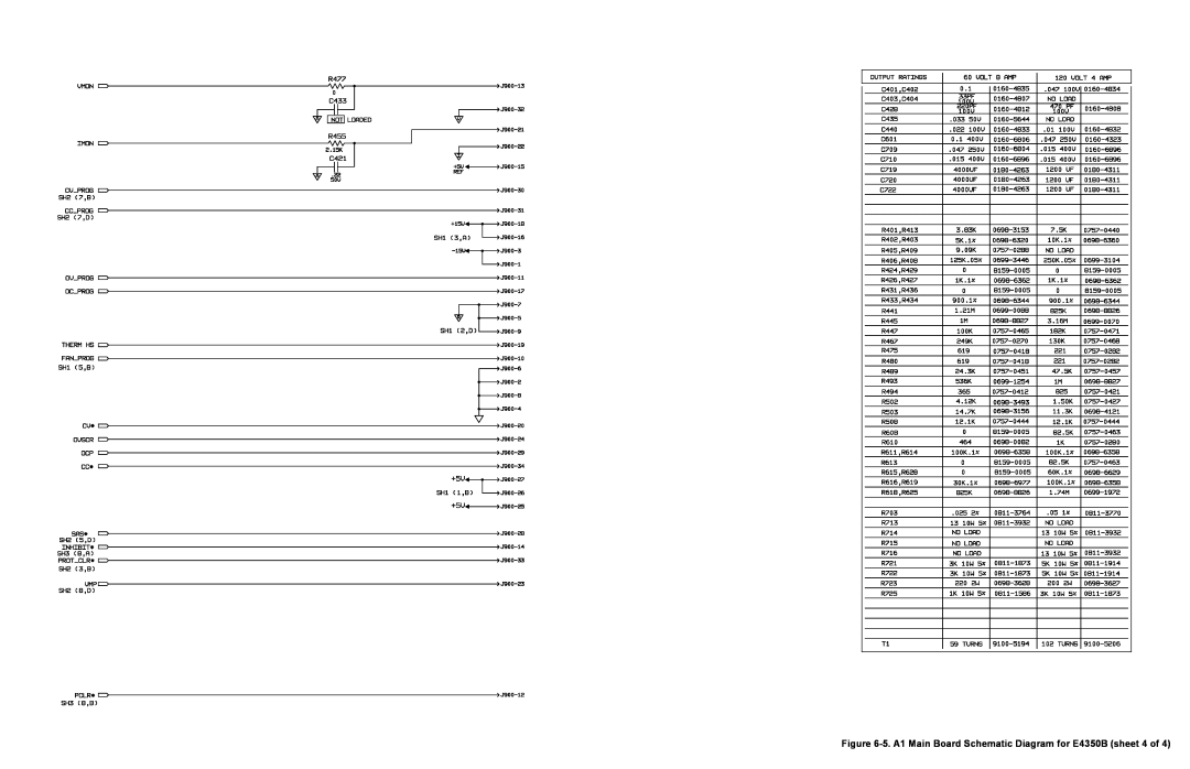 Agilent Technologies E4351B service manual 5. A1 Main Board Schematic Diagram for E4350B sheet 4 of 