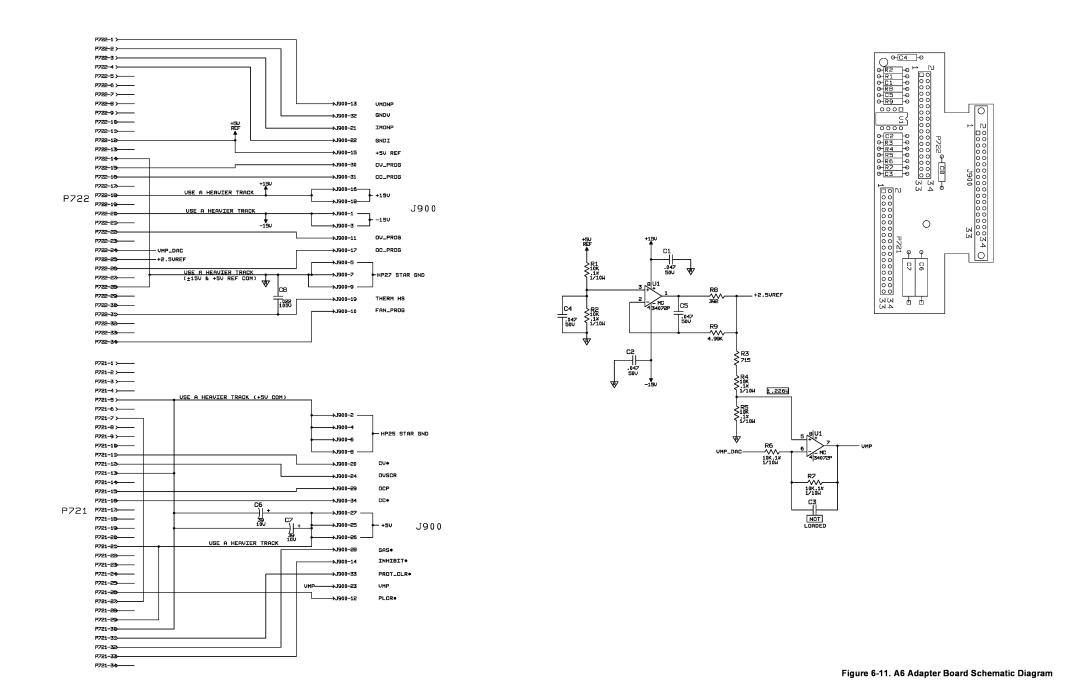 Agilent Technologies E4351B, E4350B service manual 11. A6 Adapter Board Schematic Diagram 