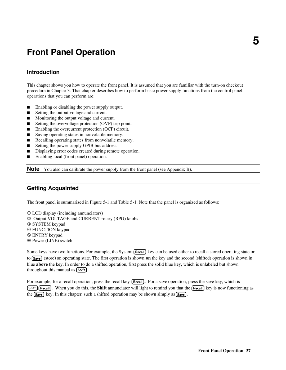 Agilent Technologies E4356A manual Front Panel Operation, Getting Acquainted 