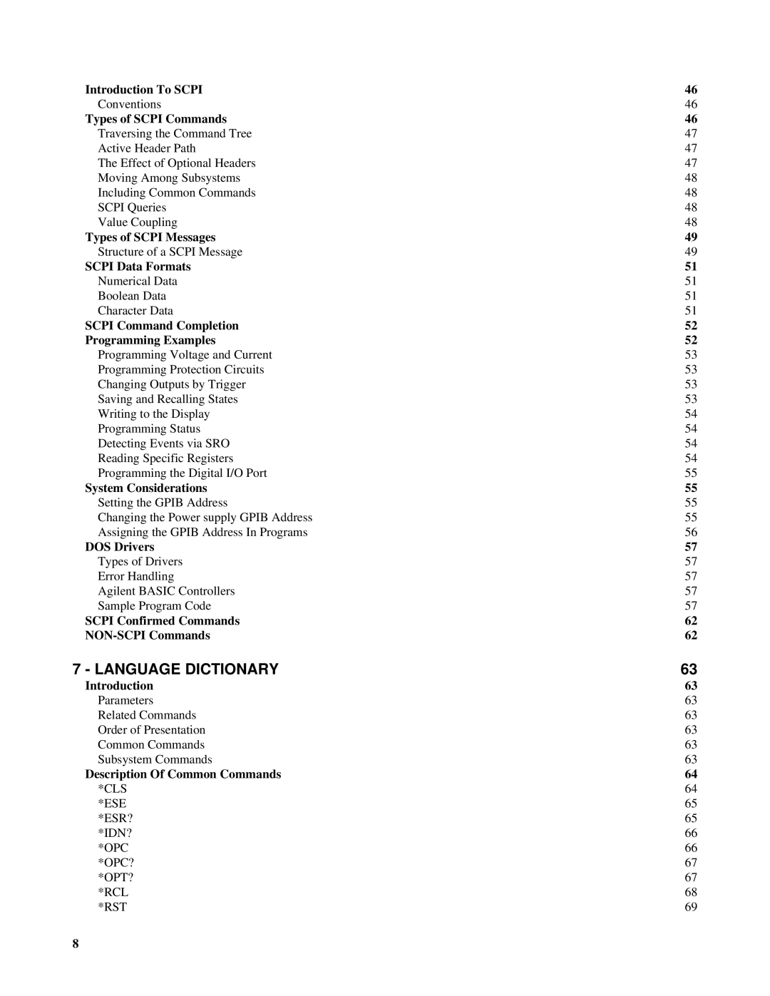 Agilent Technologies E4356A manual Introduction To Scpi, Types of Scpi Commands, Types of Scpi Messages, Scpi Data Formats 