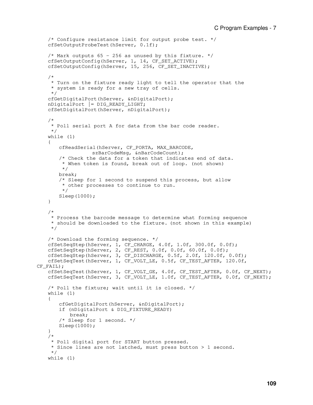 Agilent Technologies E4371A, E4370A, E4374A manual 109, Cffail 