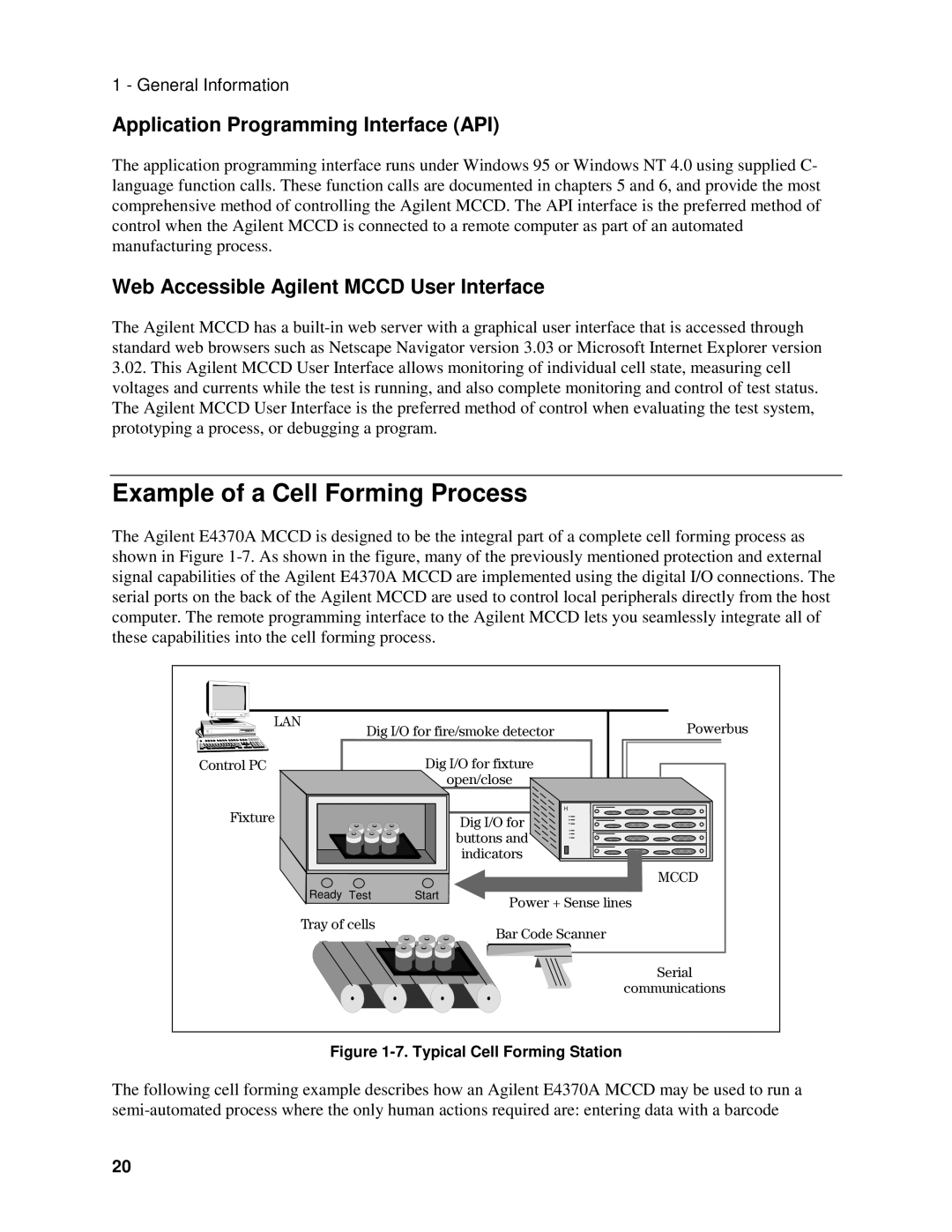 Agilent Technologies E4374A, E4370A, E4371A manual Example of a Cell Forming Process, Application Programming Interface API 