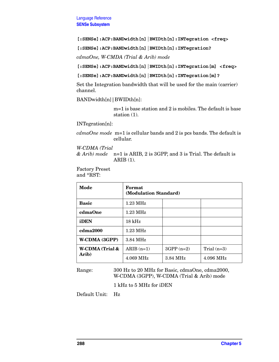 Agilent Technologies E4406A VSA manual CdmaOne, W-CMDA Trial & Arib mode 