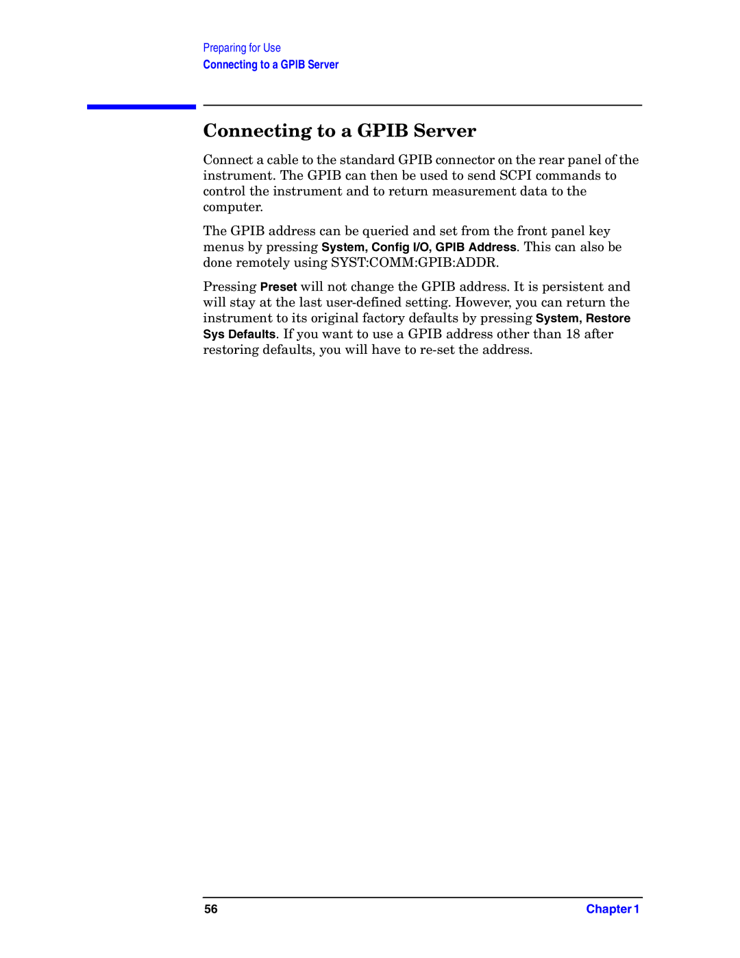 Agilent Technologies E4406A VSA manual Connecting to a Gpib Server 