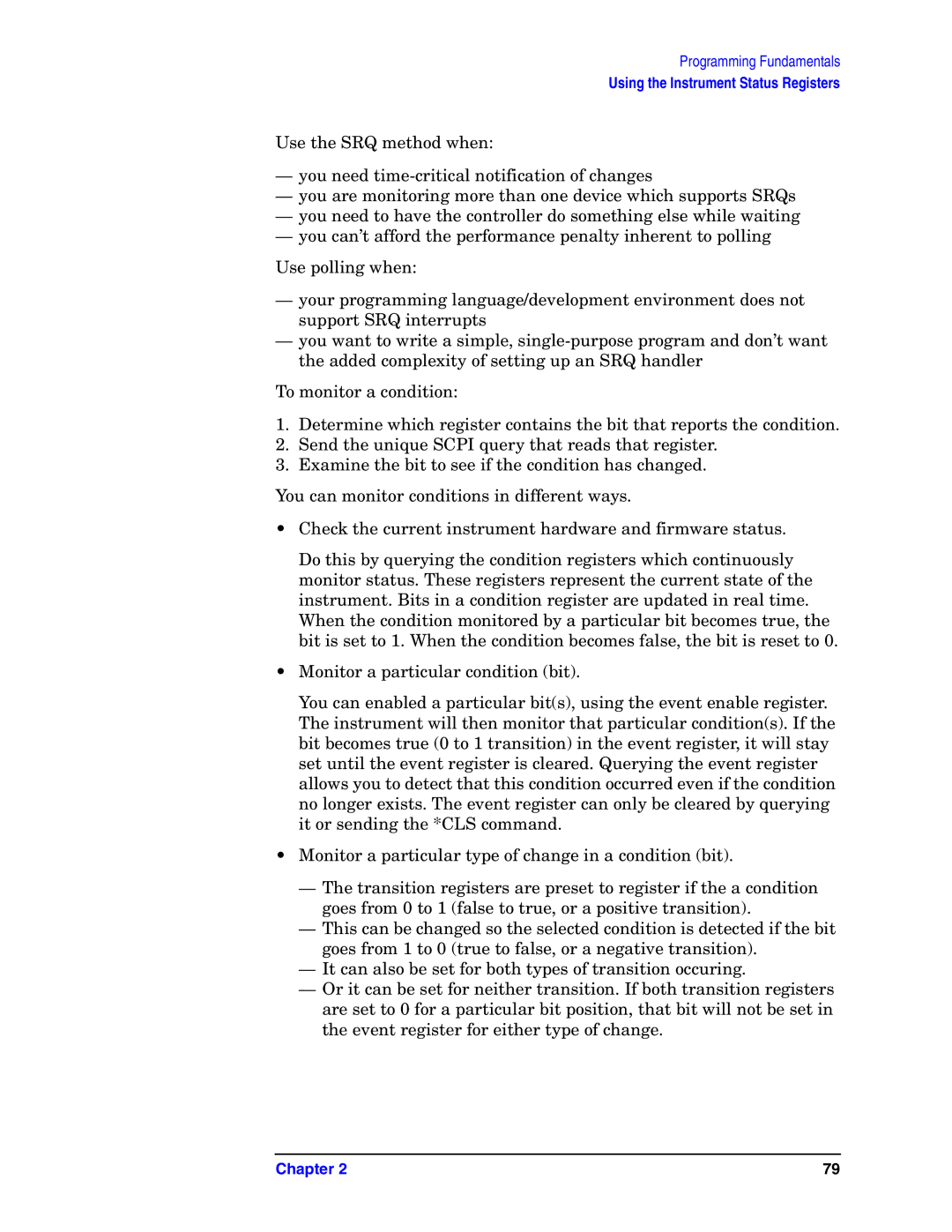 Agilent Technologies E4406A VSA manual Using the Instrument Status Registers 