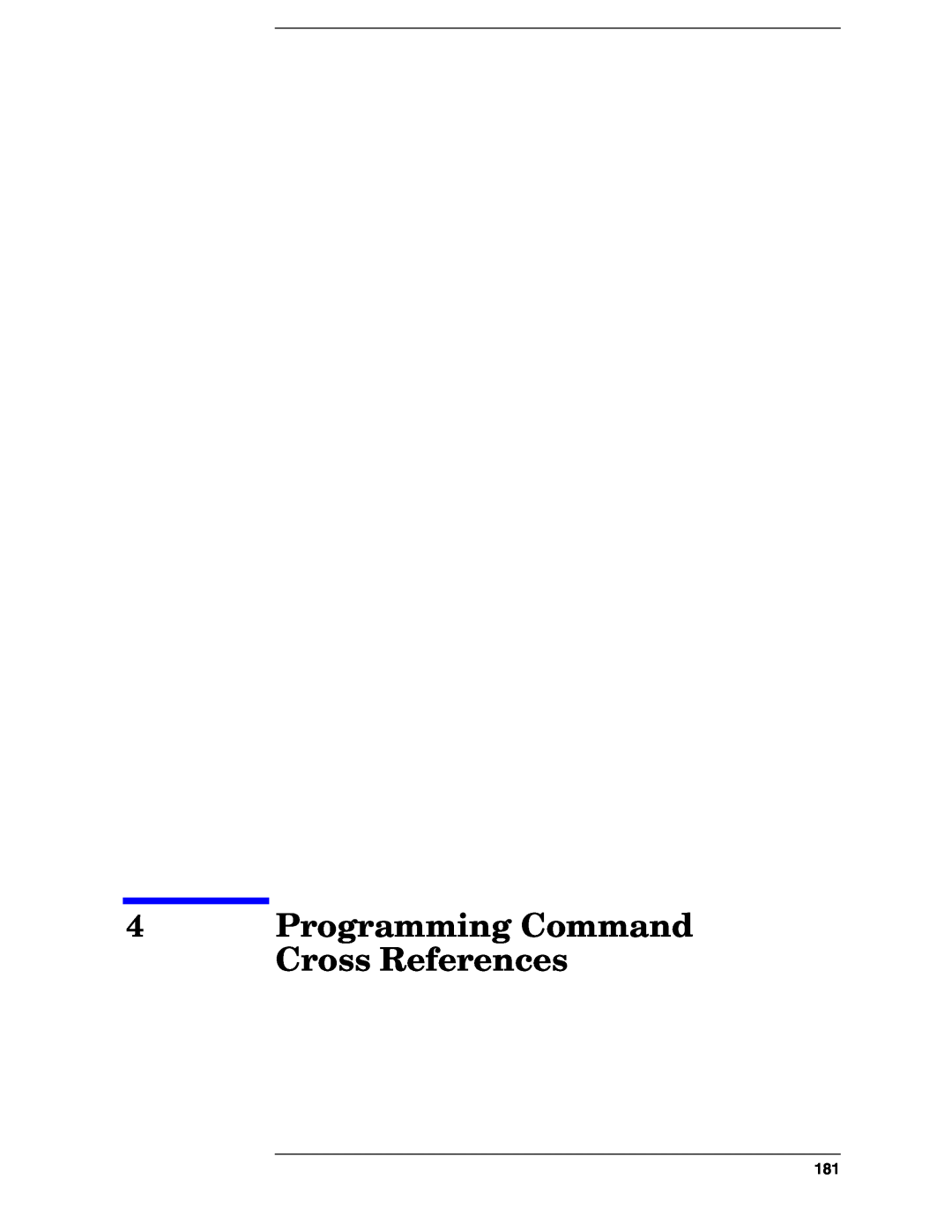 Agilent Technologies E4406A VSA manual Programming Command Cross References 