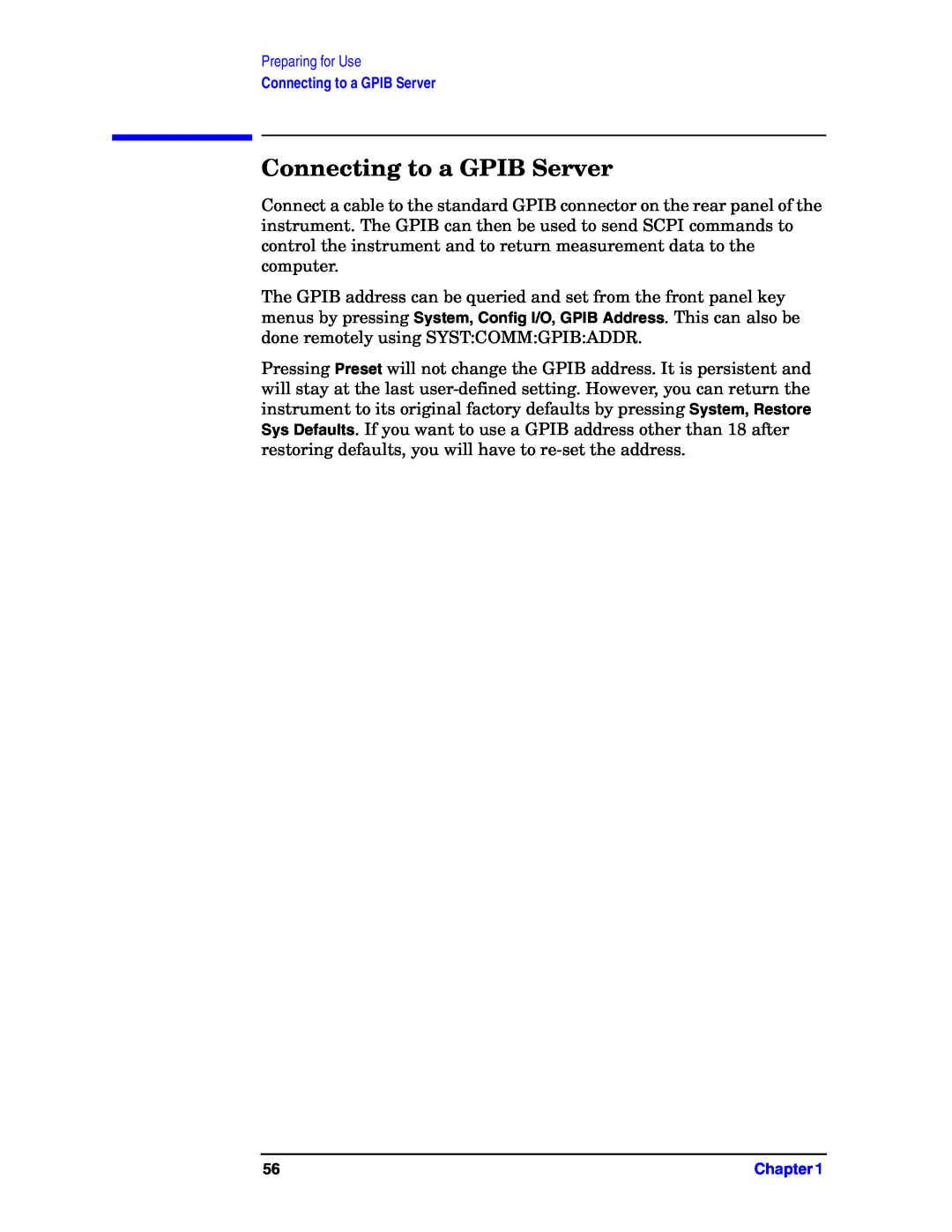 Agilent Technologies E4406A VSA manual Connecting to a GPIB Server 