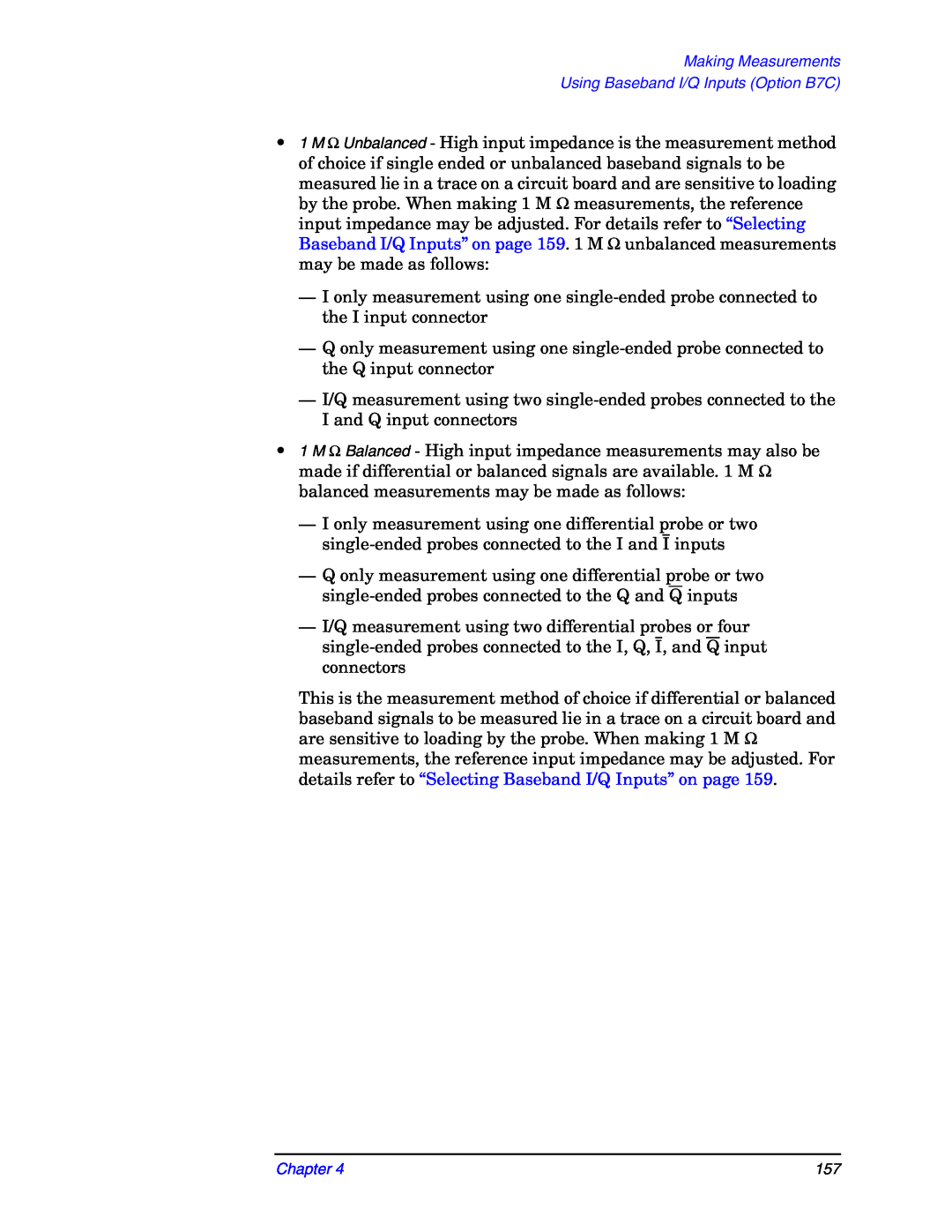 Agilent Technologies E4406A manual Making Measurements, Using Baseband I/Q Inputs Option B7C, Chapter 