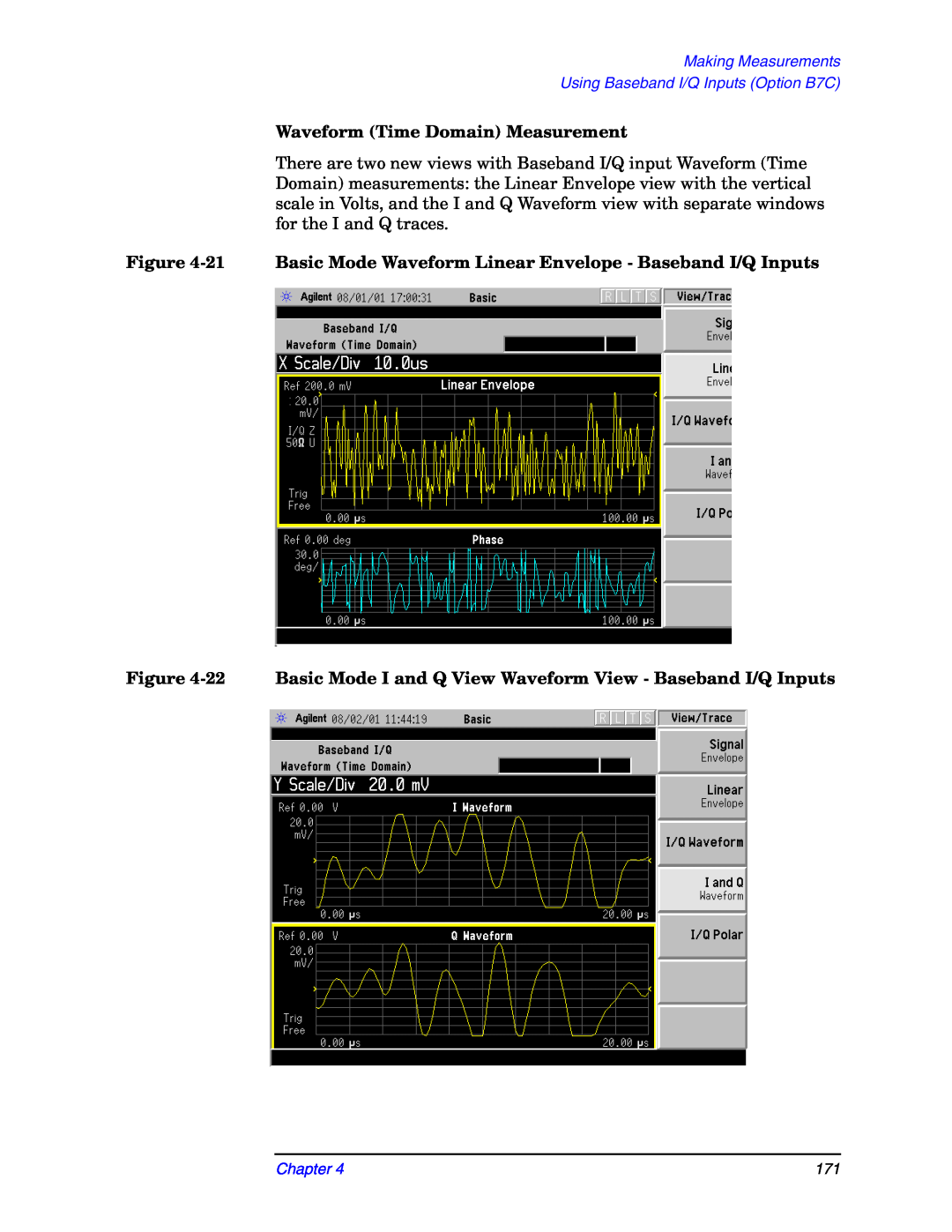 Agilent Technologies E4406A manual Waveform Time Domain Measurement 
