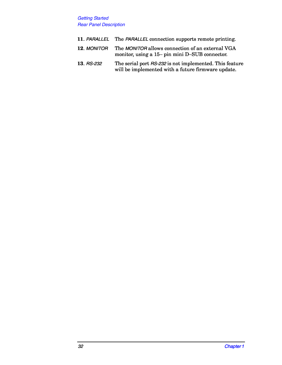 Agilent Technologies E4406A manual PARALLEL The PARALLEL connection supports remote printing 