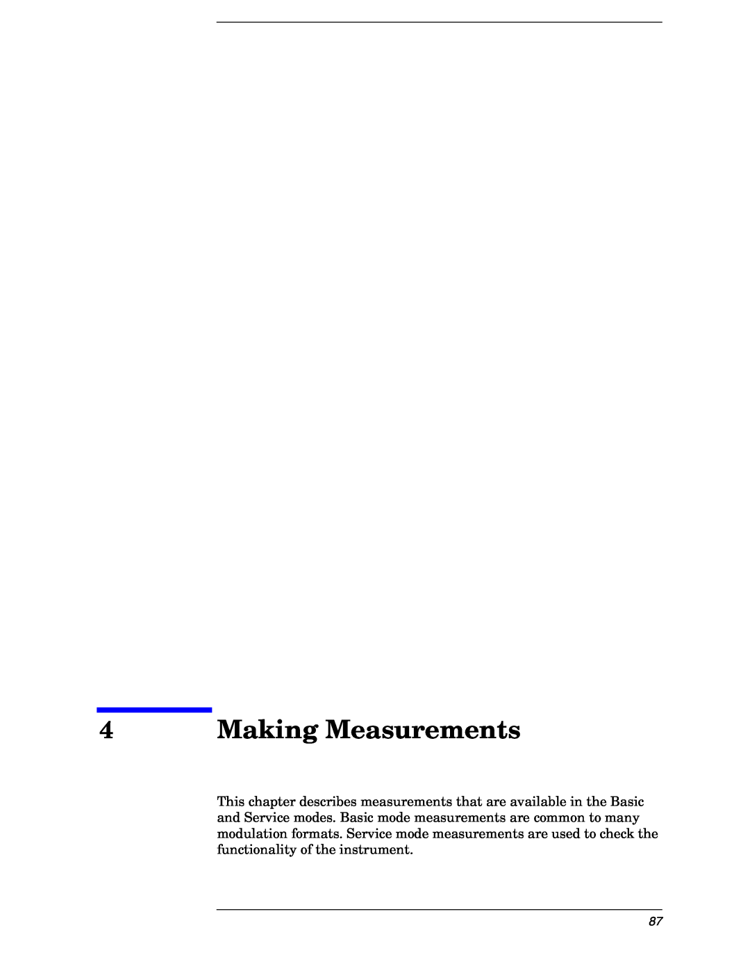 Agilent Technologies E4406A manual Making Measurements 