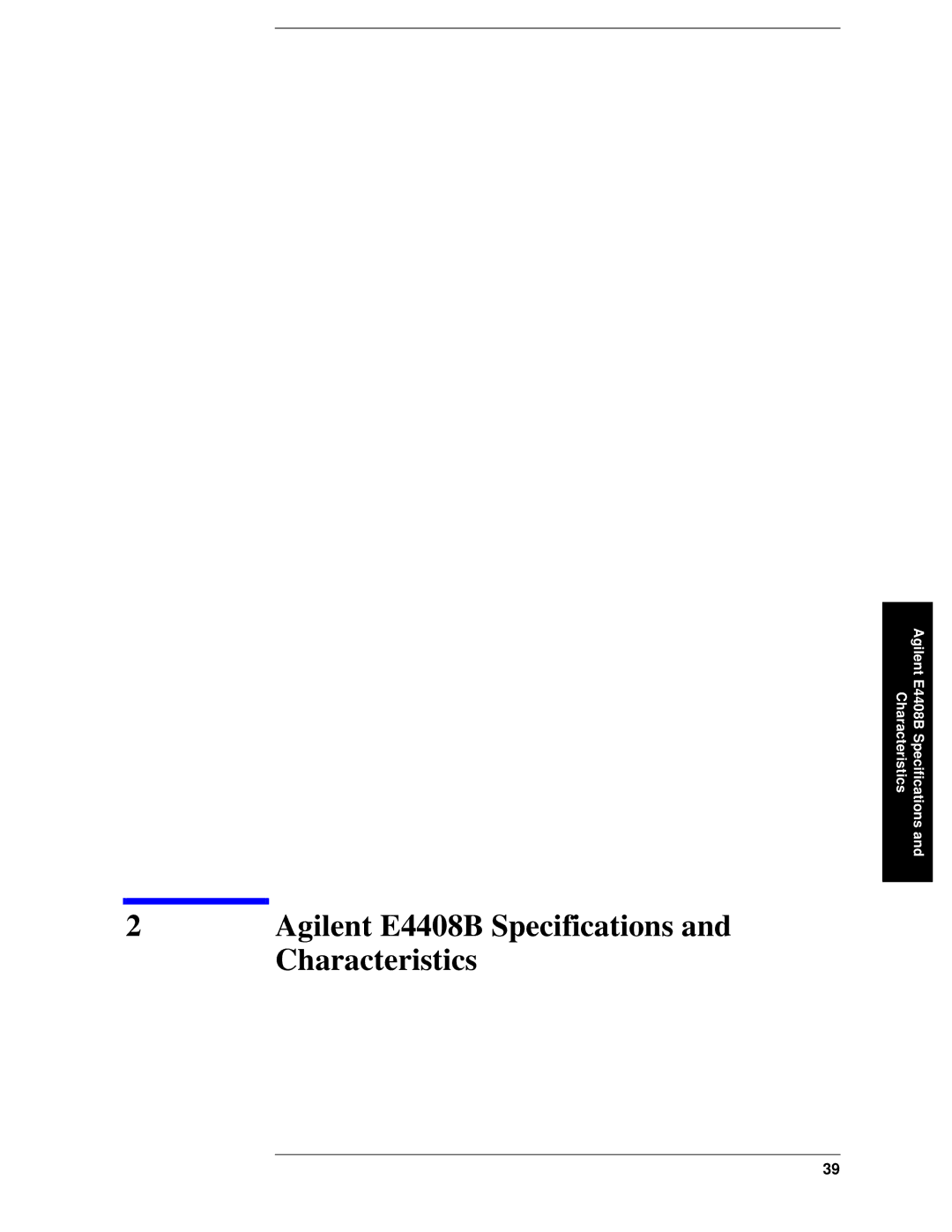 Agilent Technologies E4411B, E4408B, E4403B specifications Characteristics 