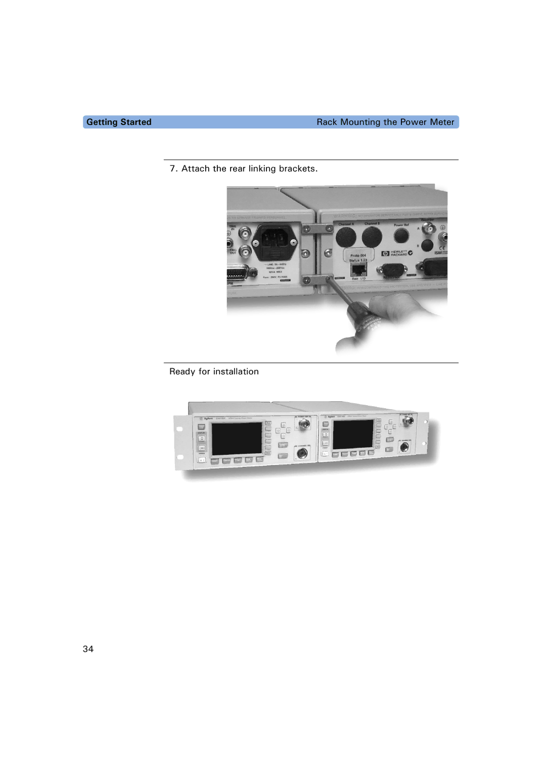 Agilent Technologies E4416A, E4417A manual #VVCEJVJGTGCTNKPMKPIDTCEMGVU 4GCFHQTKPUVCNNCVKQP 