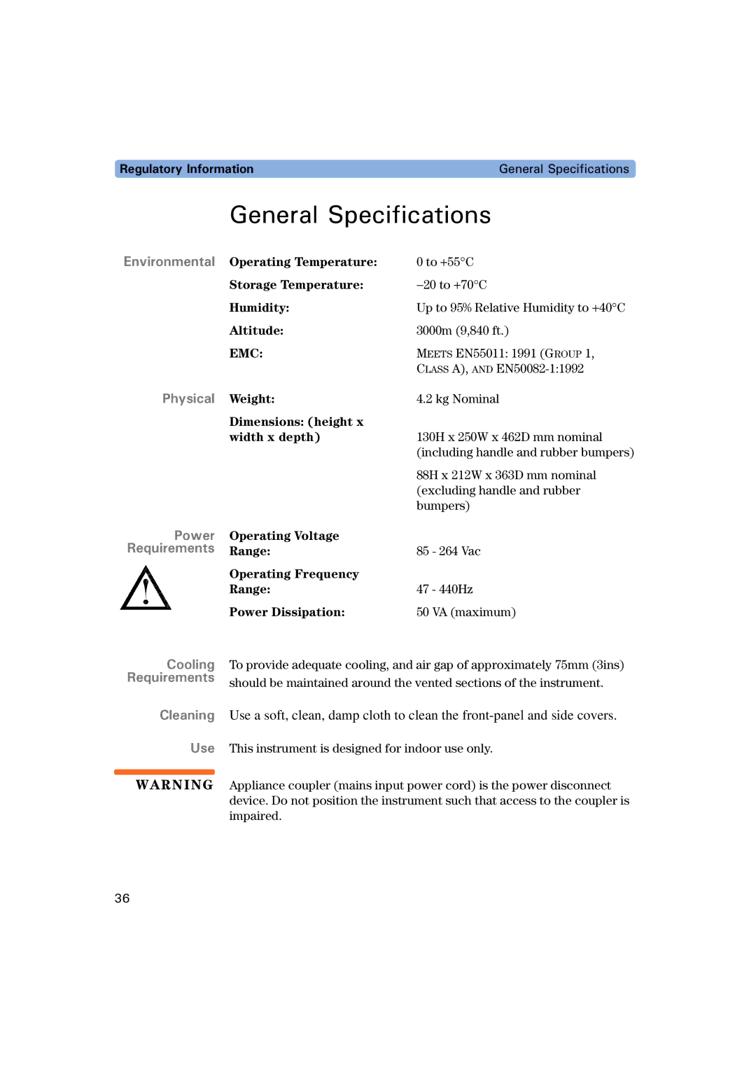 Agilent Technologies E4416A, E4417A manual GPGTCN5RGEKHKECVKQPU, 4GIWNCVQT+PHQTOCVKQP 