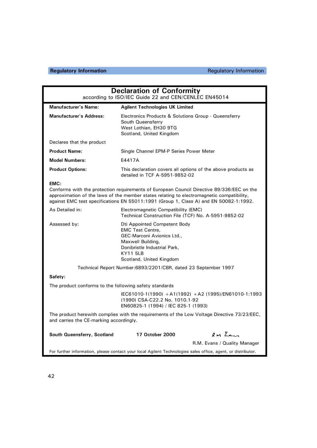 Agilent Technologies E4416A, E4417A manual 4GIWNCVQT+PHQTOCVKQP4GIWNCVQT+PHQTOCVKQP 