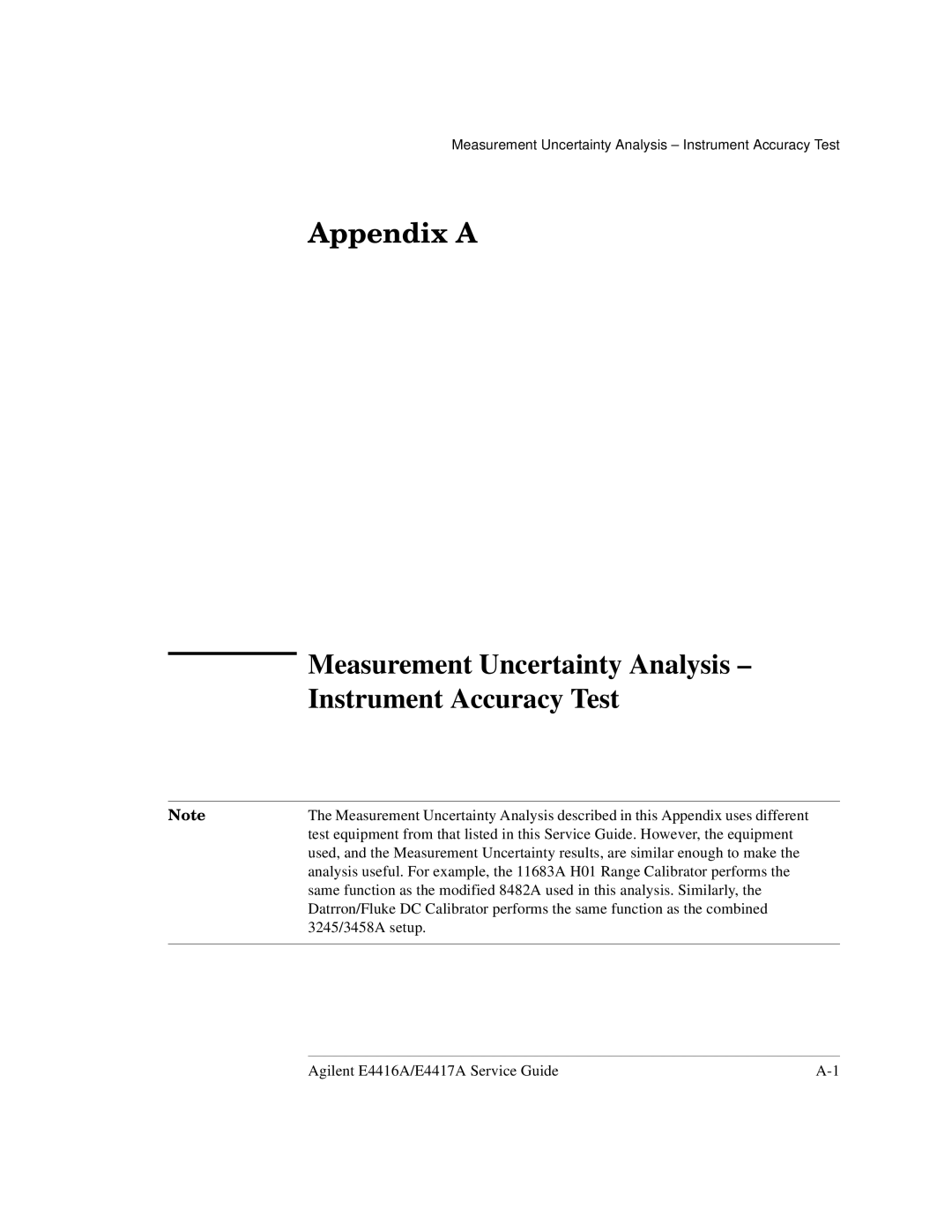 Agilent Technologies e4419b, e4418b manual Appendix a 