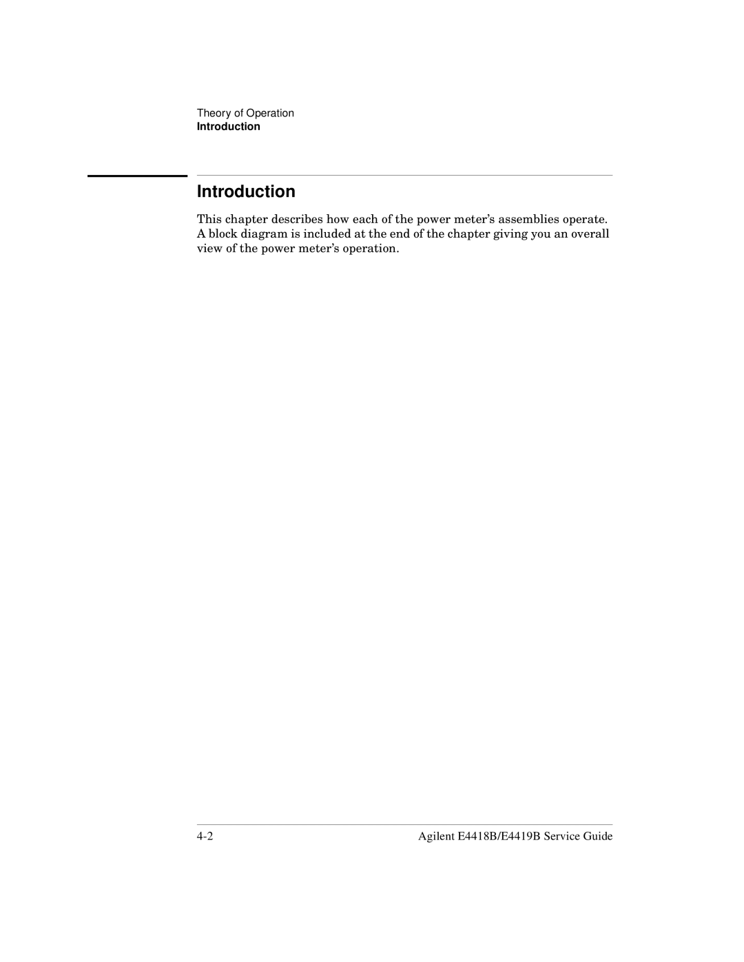 Agilent Technologies e4418b, e4419b manual Theory of Operation 