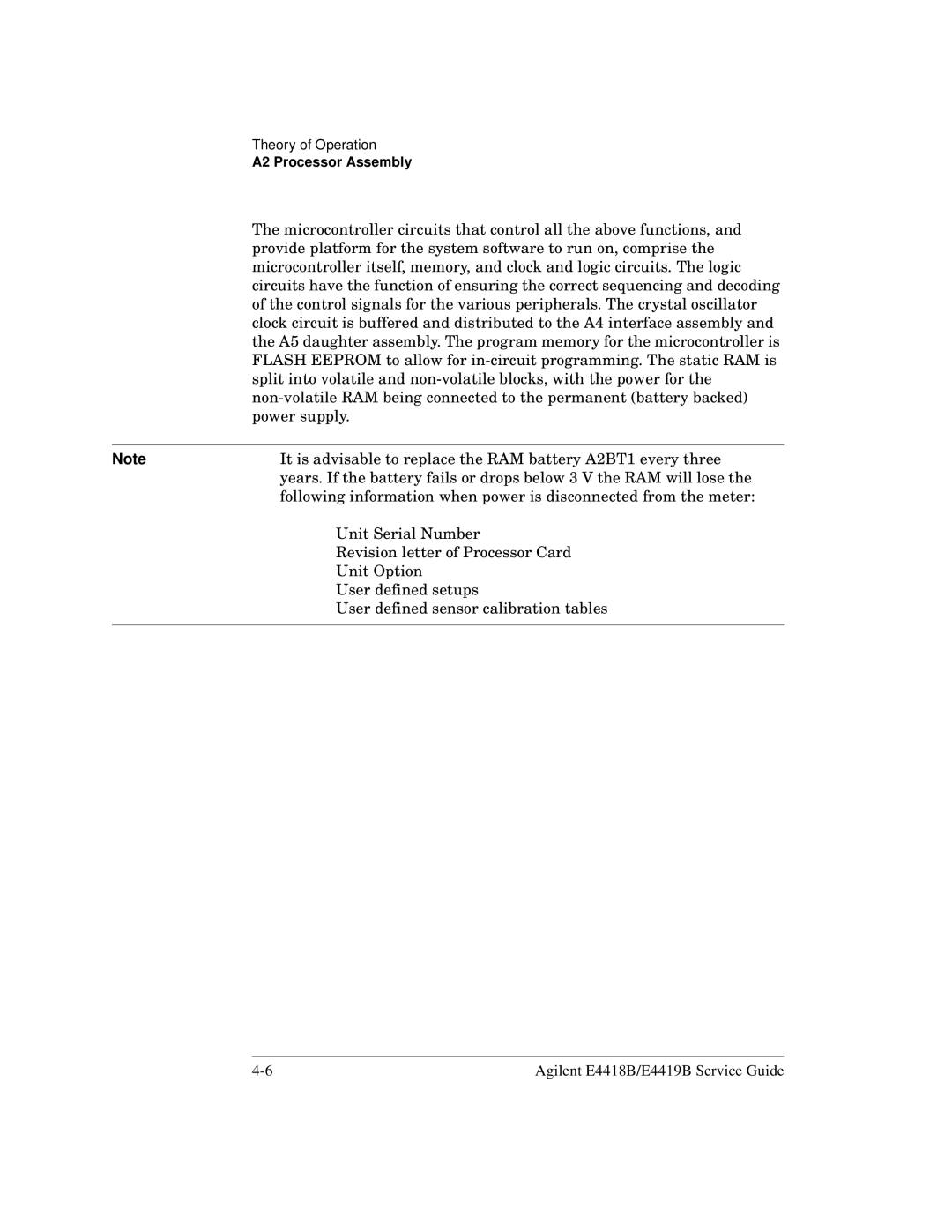 Agilent Technologies e4418b, e4419b manual Provide platform for the system software to run on, comprise 