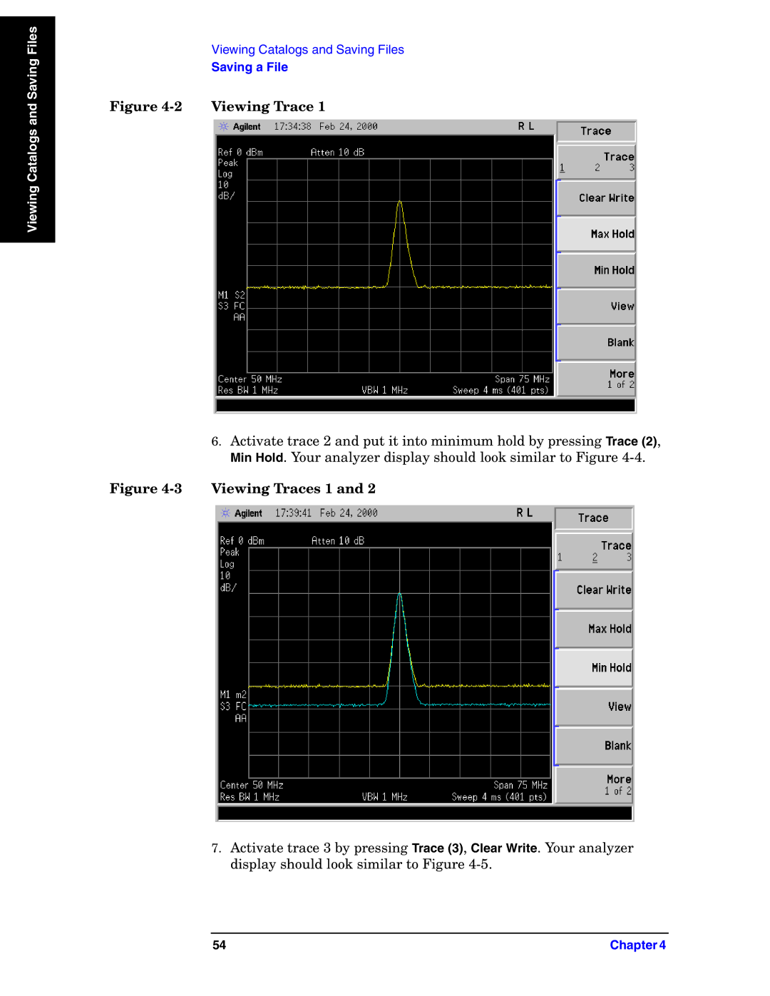 Agilent Technologies E4440A manual Viewing Trace 