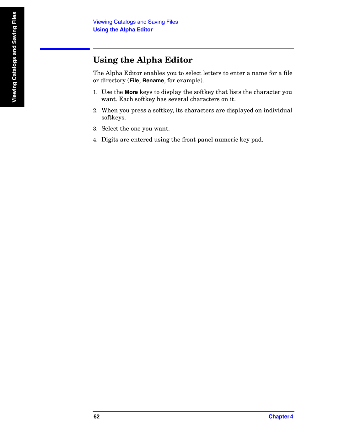 Agilent Technologies E4440A manual Using the Alpha Editor 