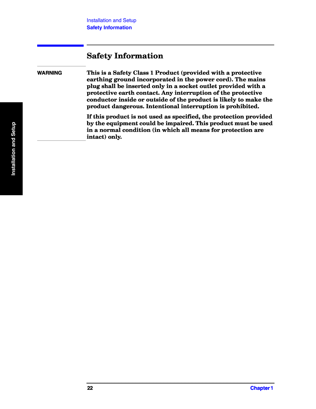 Agilent Technologies E4440A manual Safety Information 