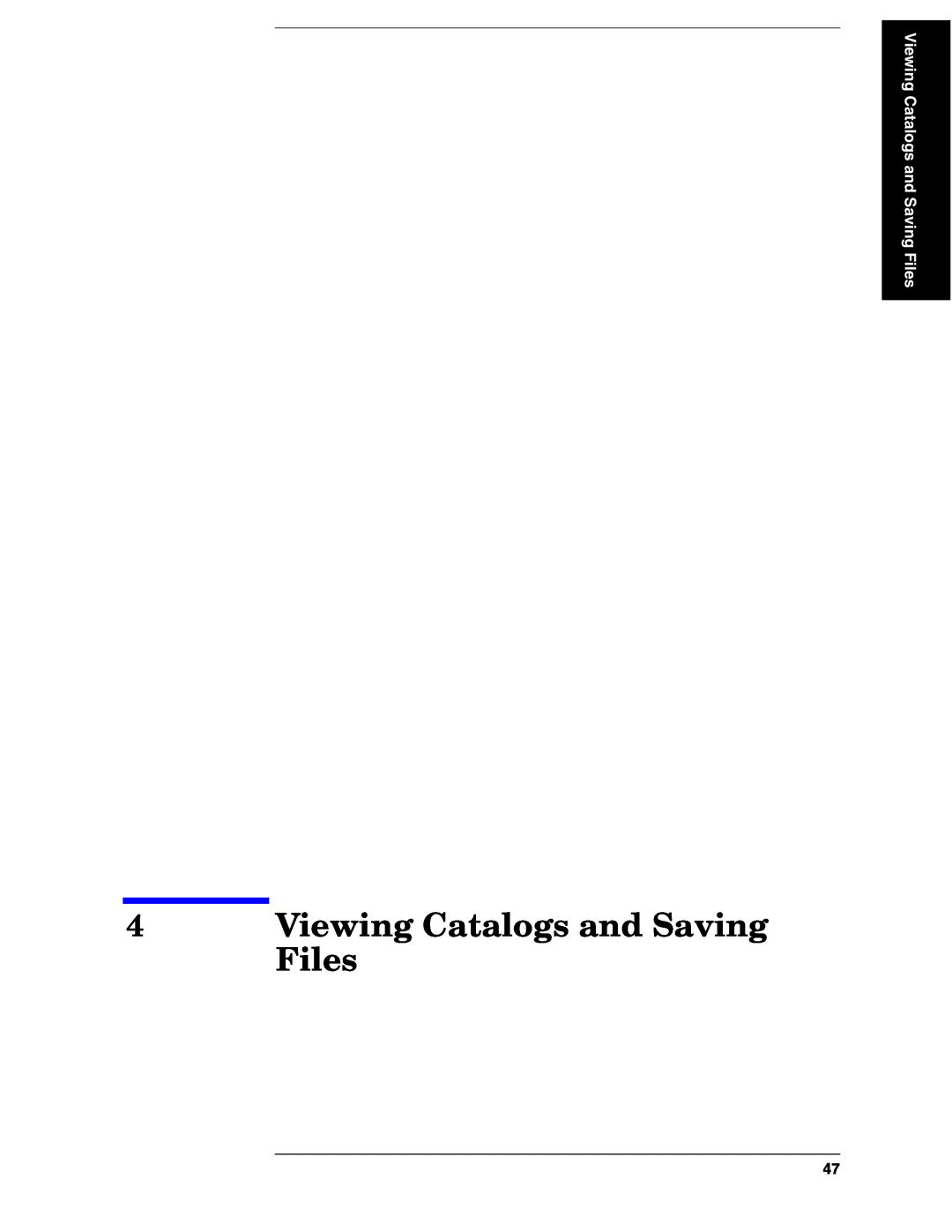 Agilent Technologies E4440A manual Viewing Catalogs and Saving Files 