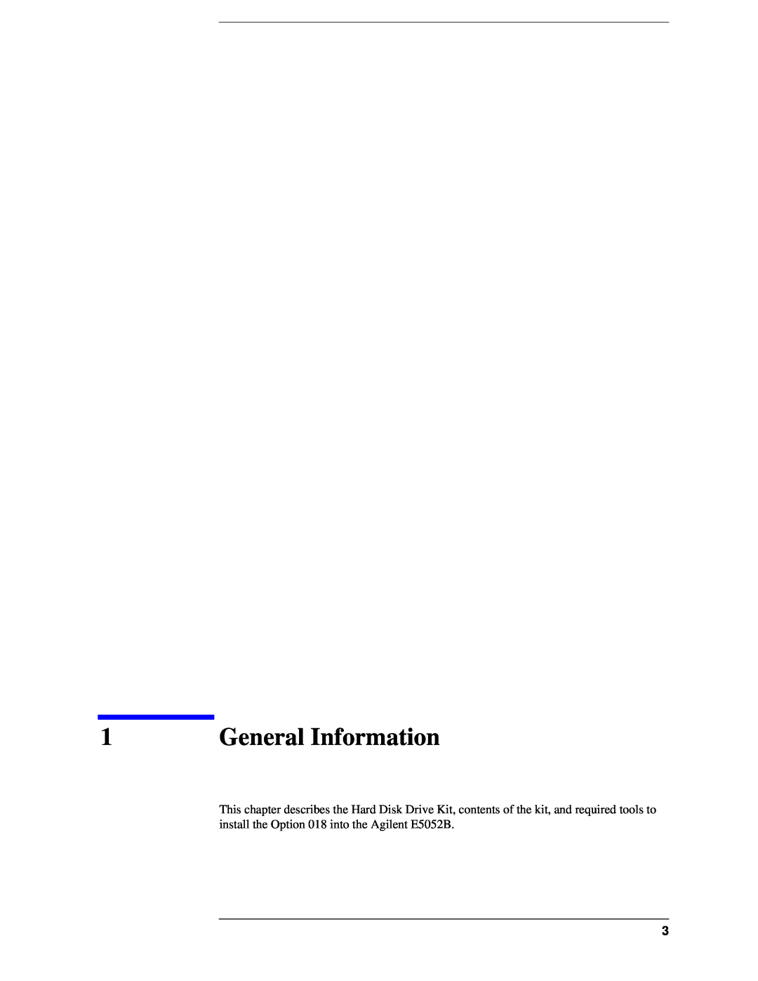 Agilent Technologies e5052-90202 manual General Information 
