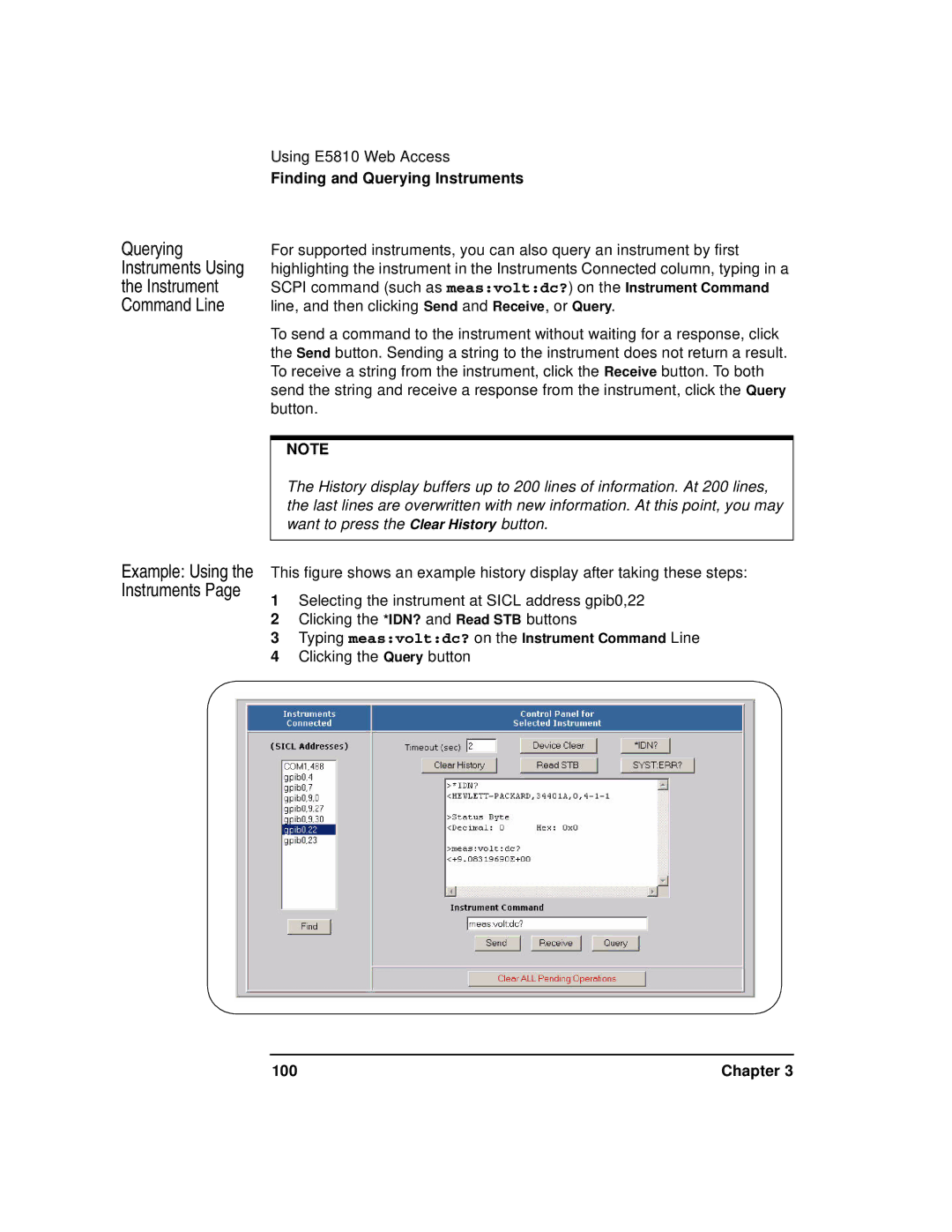 Agilent Technologies E5810A manual Querying Instruments Using Command Line, Chapter 