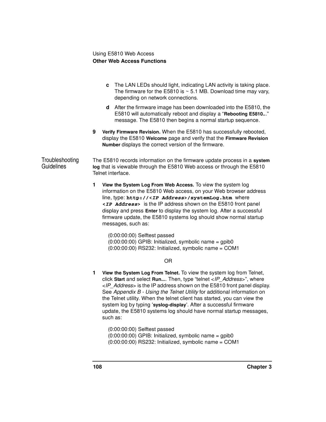 Agilent Technologies E5810A manual Chapter 