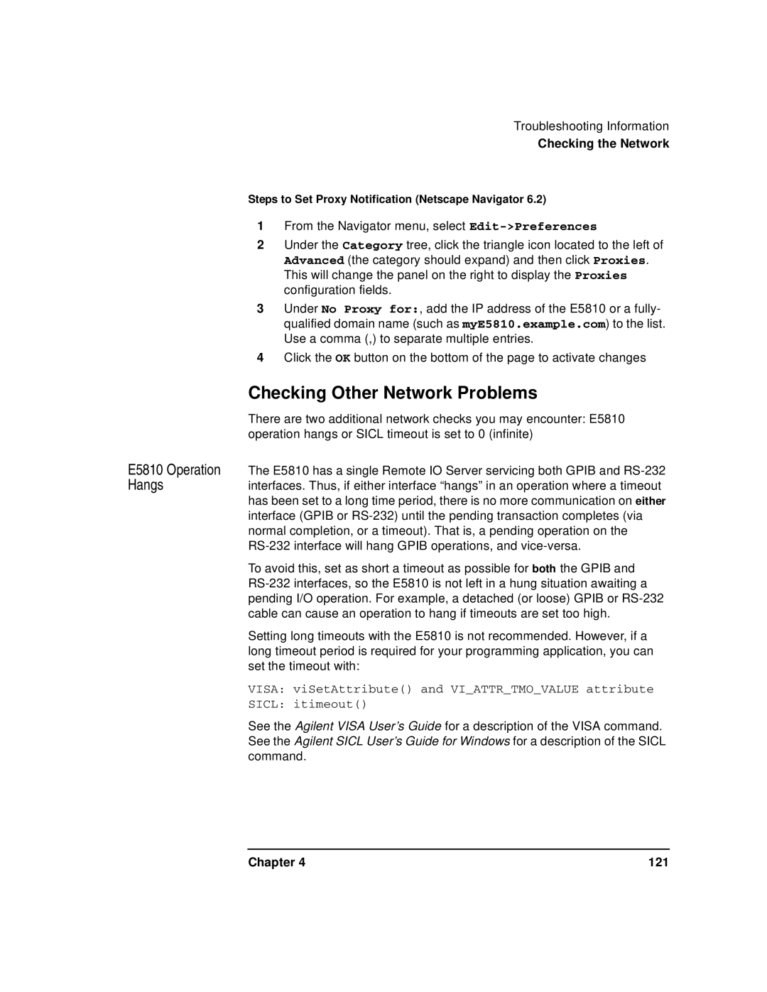 Agilent Technologies E5810A manual Checking Other Network Problems 