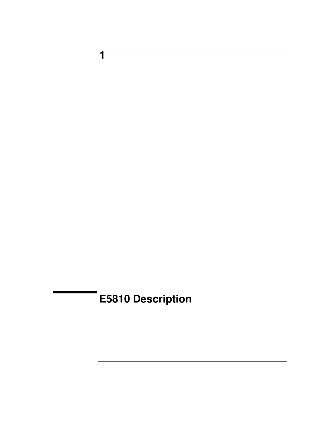 Agilent Technologies E5810A manual E5810 Description 