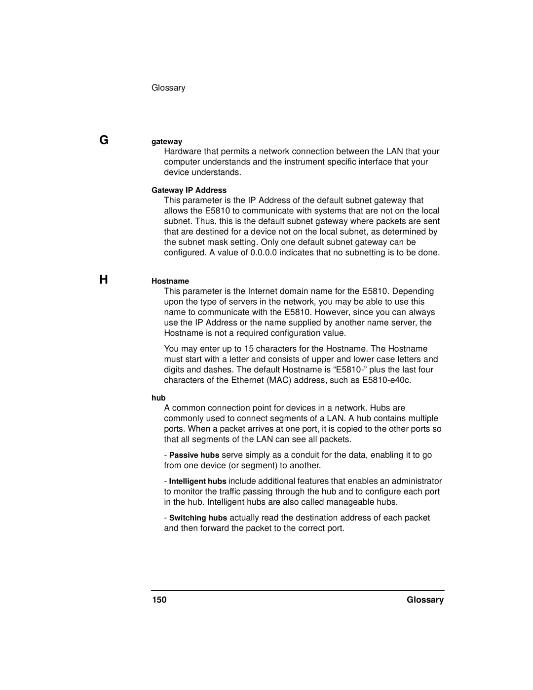 Agilent Technologies E5810A manual Glossary 