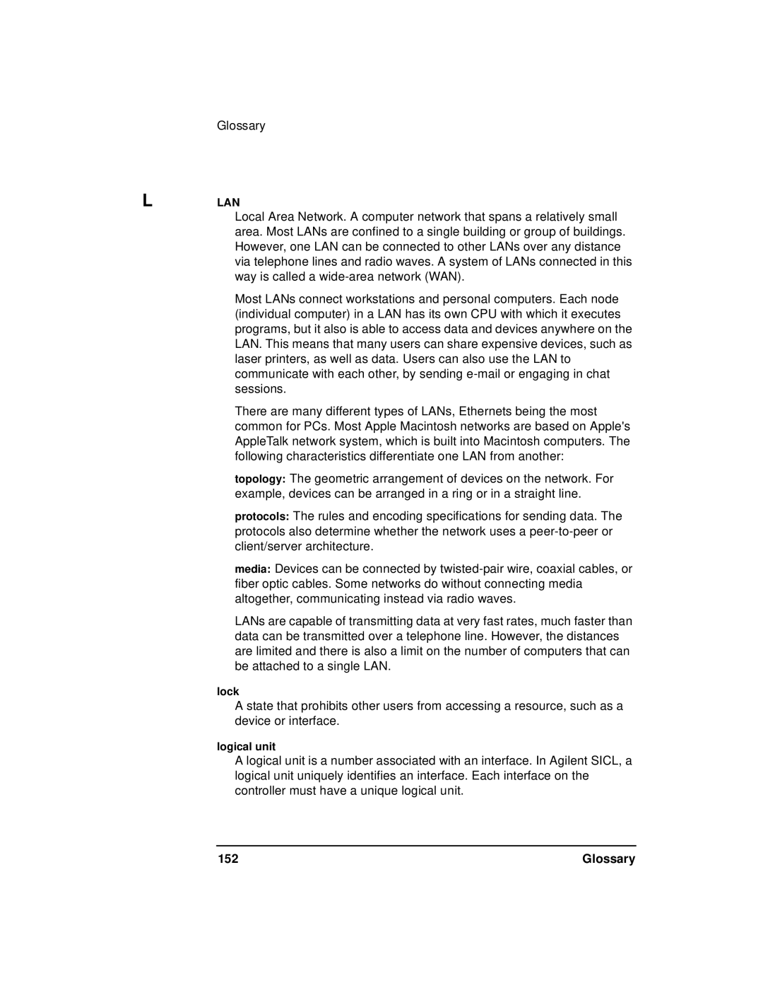 Agilent Technologies E5810A manual Glossary 