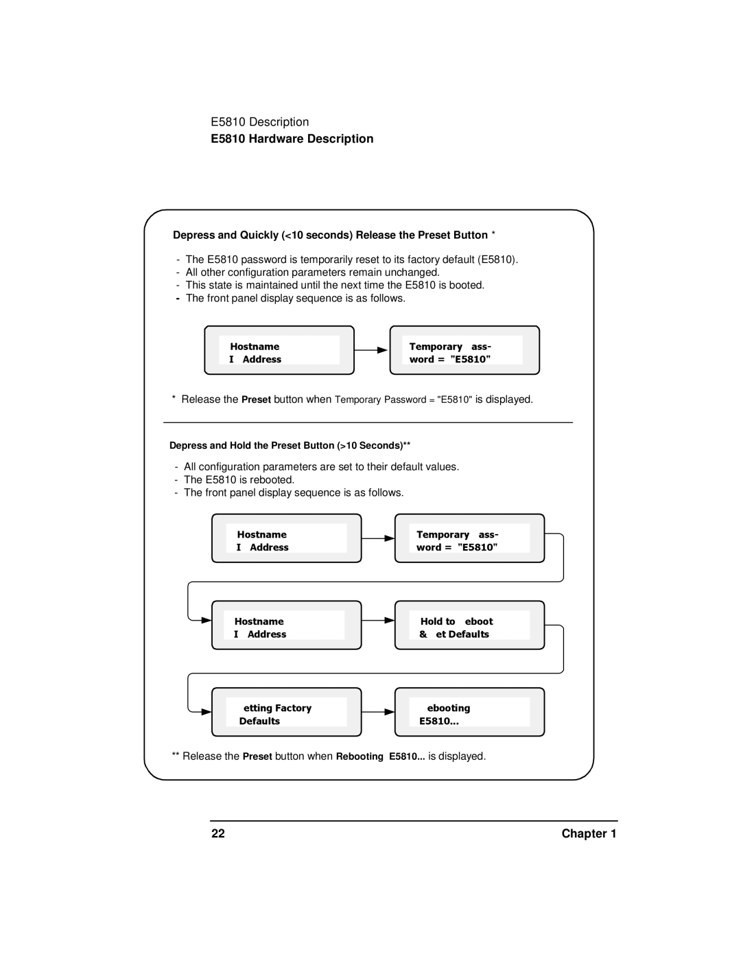 Agilent Technologies E5810A manual IPHostnameAddress word=TemporaryE5810Pass 