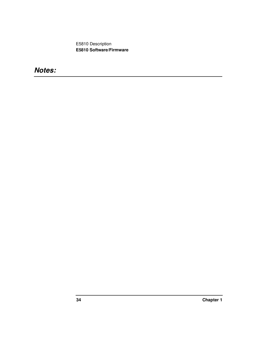 Agilent Technologies E5810A manual E5810 Software/Firmware Chapter 