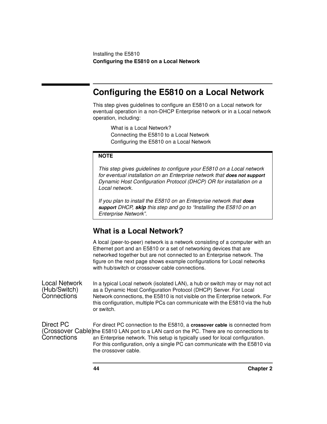 Agilent Technologies E5810A manual Configuring the E5810 on a Local Network, What is a Local Network? 