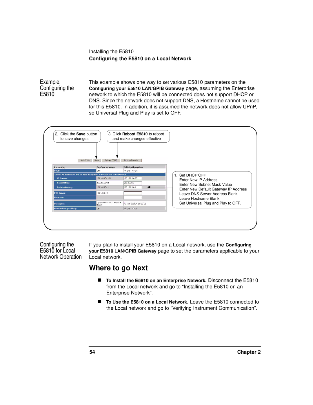 Agilent Technologies E5810A manual Example Configuring E5810, Enterprise Network 